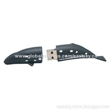 Custom Shark Shape USB drive, made of soft PVC material, OEM orders welcome